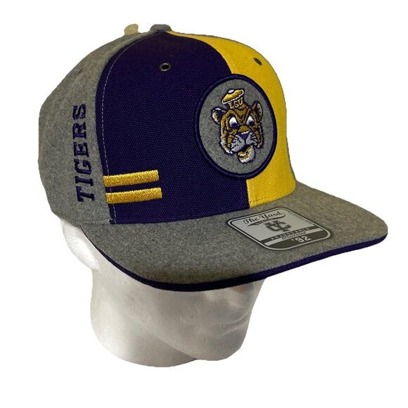 NEW LSU Tigers NCAA Colosseum Snapback Trucker Cap Hat Purple OSFA - Picture 8 of 8